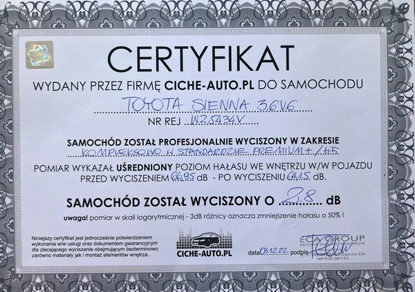 Toyota Sienna cena 68000 przebieg: 228000, rok produkcji 2014 z Oleśnica małe 137